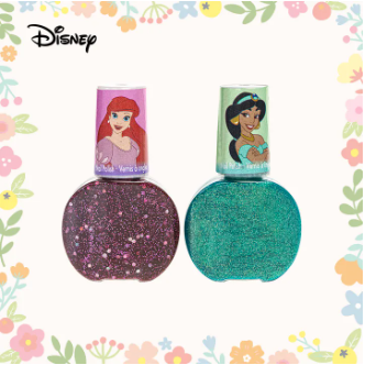 Disney Princess Non-toxic Peelable Nail Polish Duo