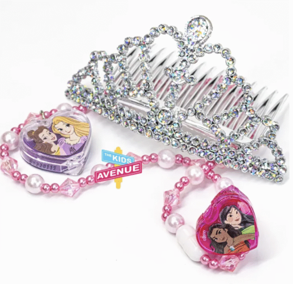 Disney Princess Plant-Based Lip Gloss Cosmetic Jewelry Set - Image 4