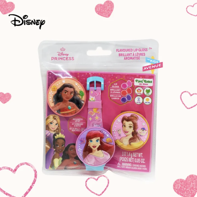 Disney Princess Plant-Based Flavored Mix & Match Lip Gloss Set