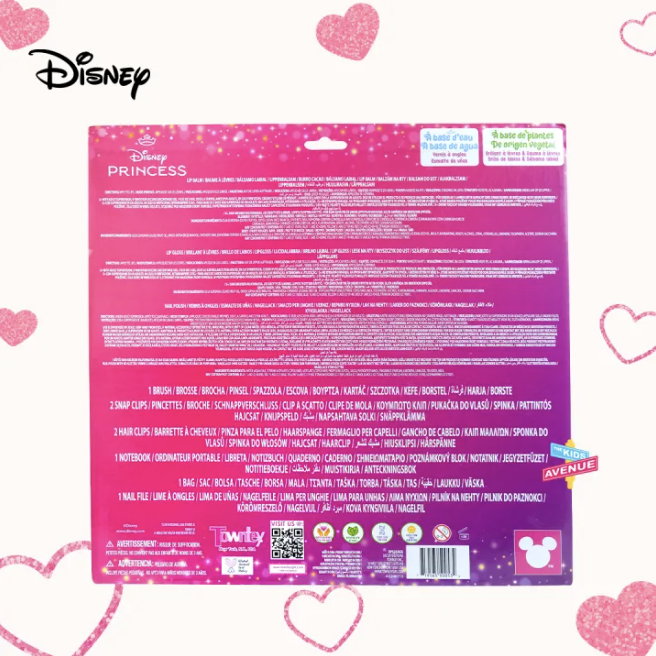 Disney Princess Water-Based Nail Polish and Plant-Based Lip Gloss and Lip Balm Cosmetic Set - Image 2