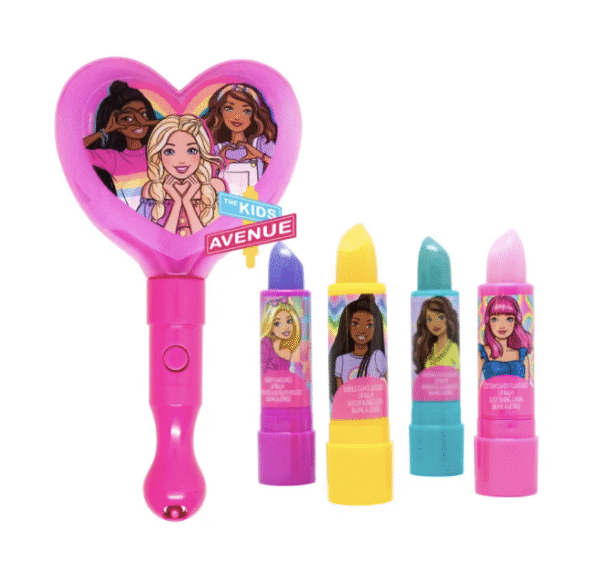 Barbie Plant based Flavored Lip Balm Set with Light Up Mirror - Image 3